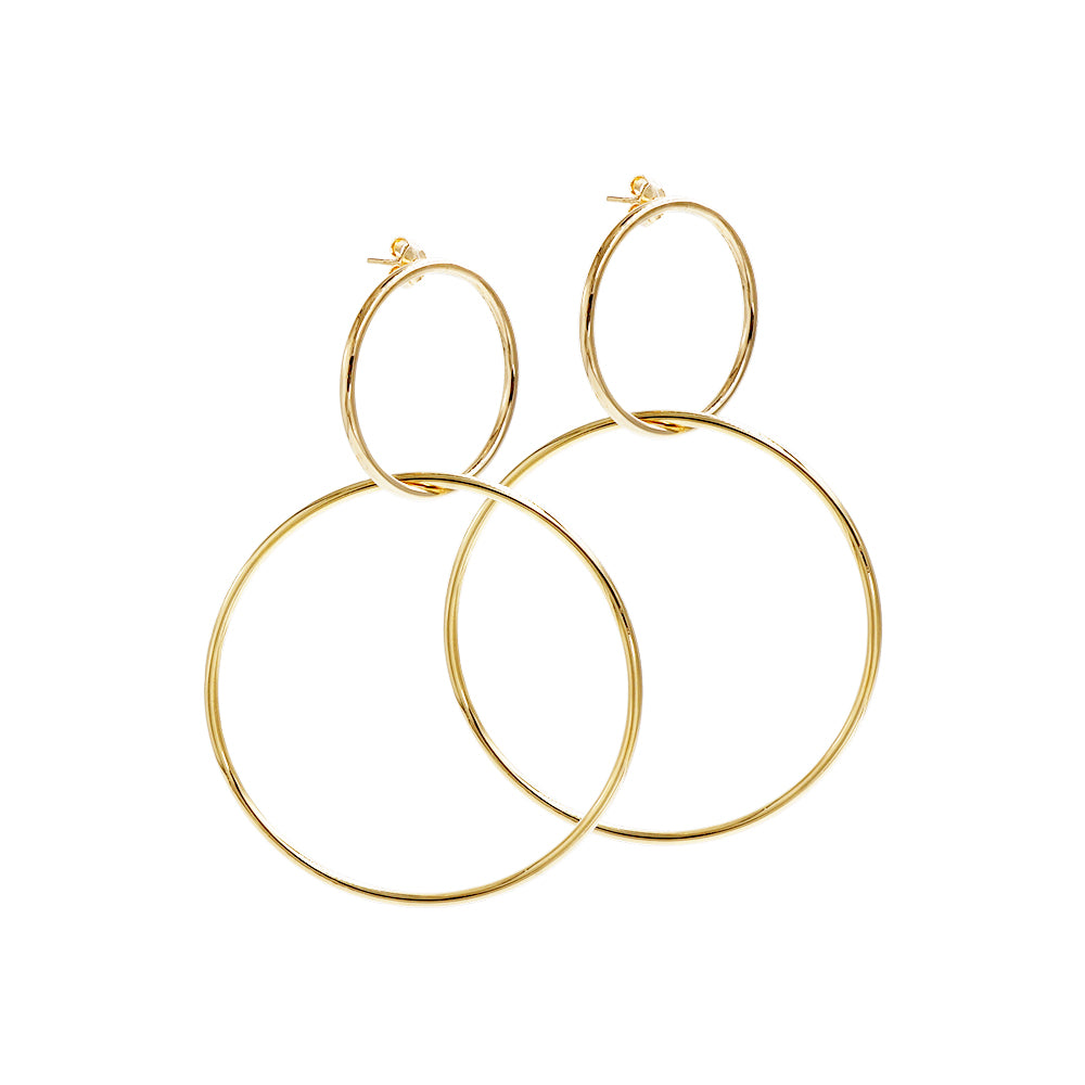 Aretes Aros Dorados