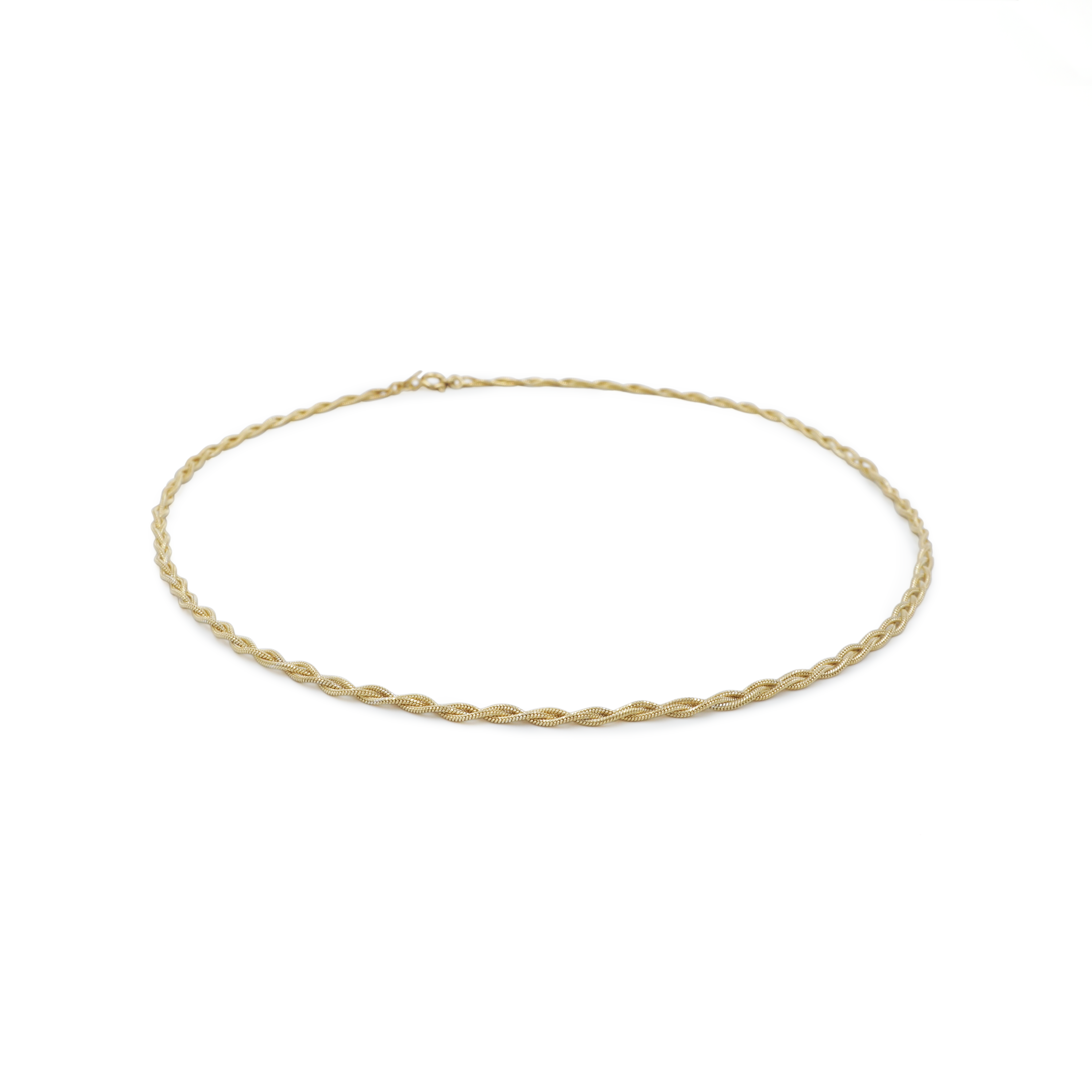 Collar Cadena Trenzada Dorada