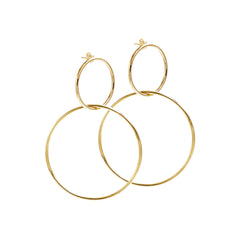 Aretes Aros Dorados