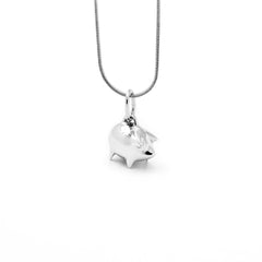 Piggy Bank Necklace - Isometric View - DoMo Jewelry